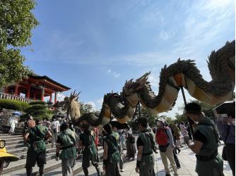 The ritual of the blue dragon in Kiyomizu temple